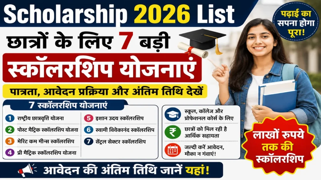 Scholarship 2026 List