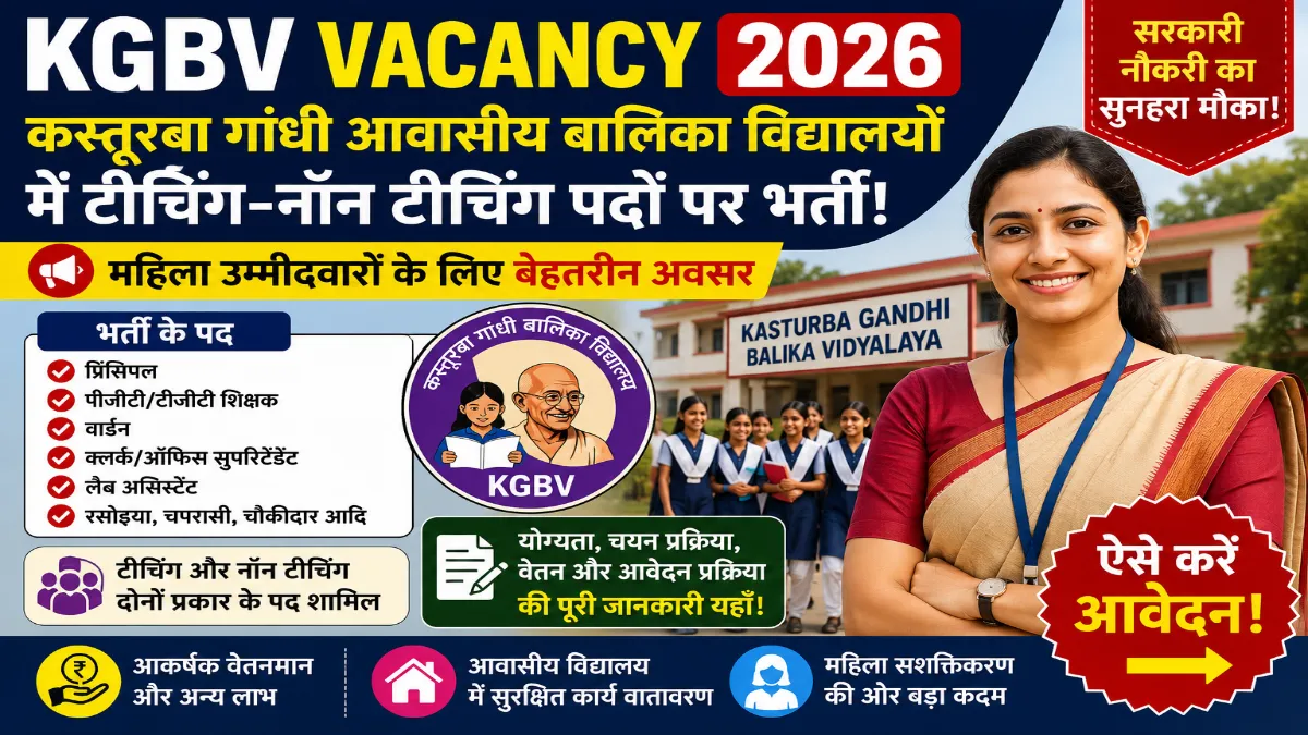 KGBV Vacancy 2026