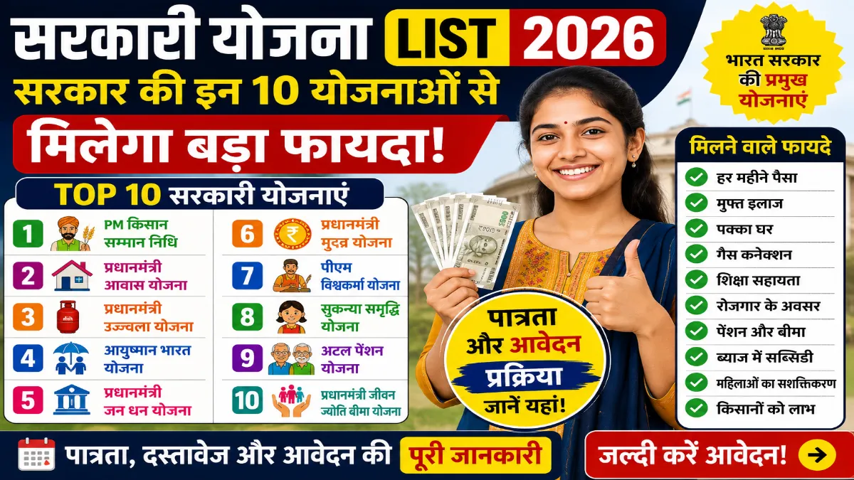 Sarkari Yojana List 2026