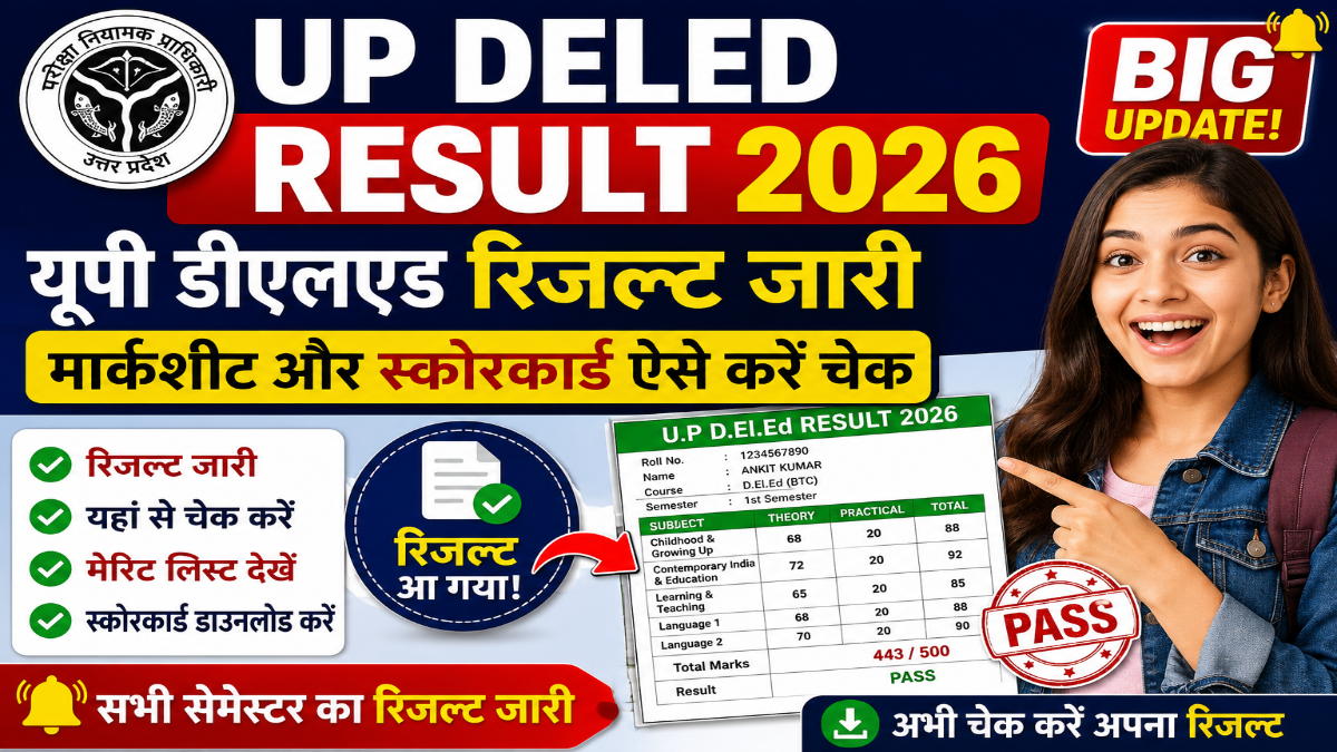 UP DElEd Result 2026 Out