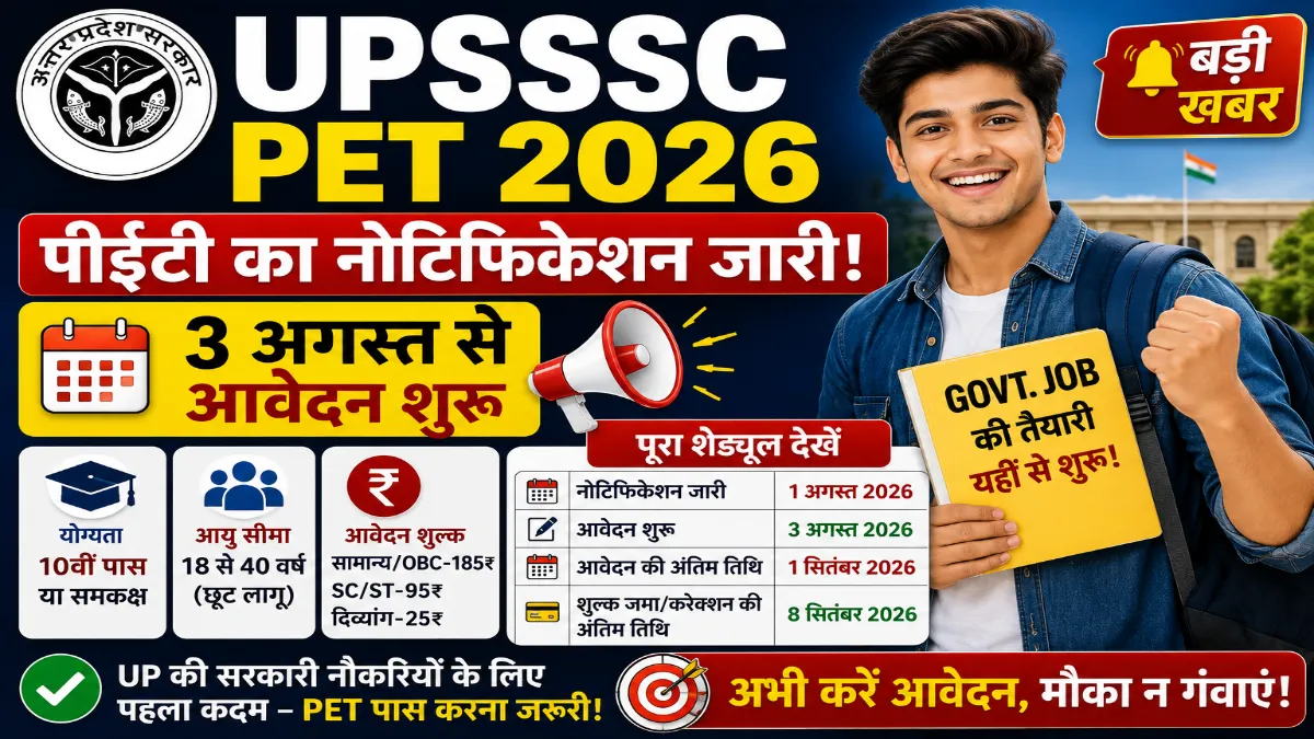 UPSSSC PET Notification 2026