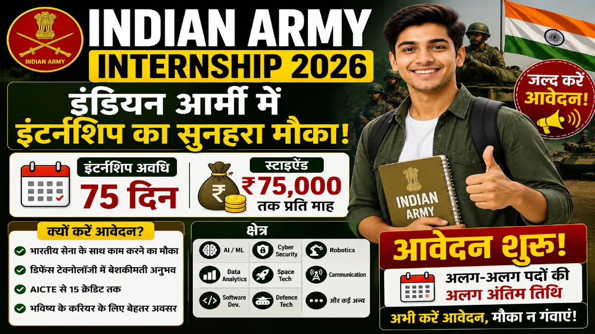 Indian Army Internship 2026