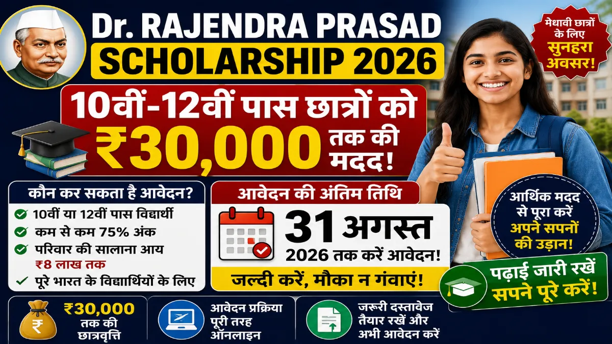 Dr Rajendra Prasad Scholarship 2026