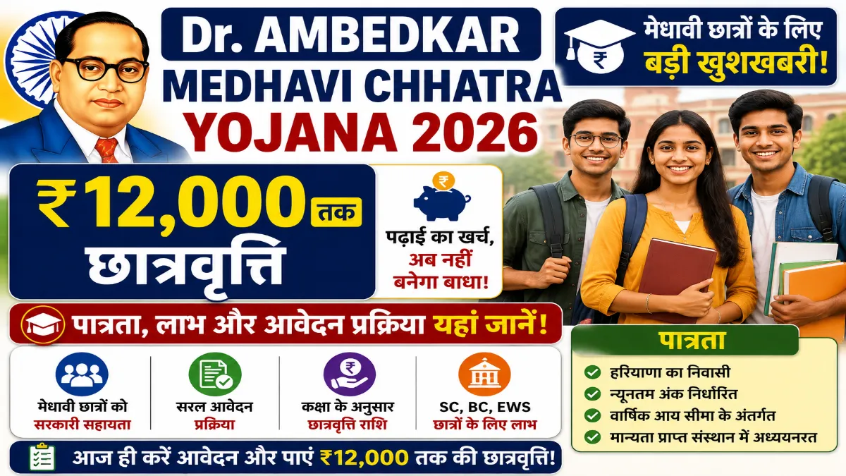 Dr Ambedkar Medhavi Chhatra Yojana 2026